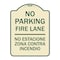 Signmission No Parking Fire Lane No Estacione Zona Contra Incendio Heavy-Gauge Alum, 24" x 18", TG-1824-23727 A-DES-TG-1824-23727 - alternate 1
